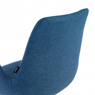 vergaderstoel blauw draaistoel met wielen stof gestoffeerde armleuningen 7