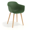 Scandinavische stoel Alice, houten poten