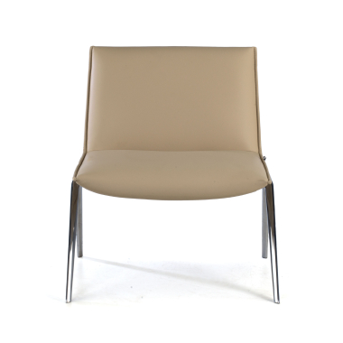 wachtkamerstoel beige paisley kunstleder zonder armleuningen 3