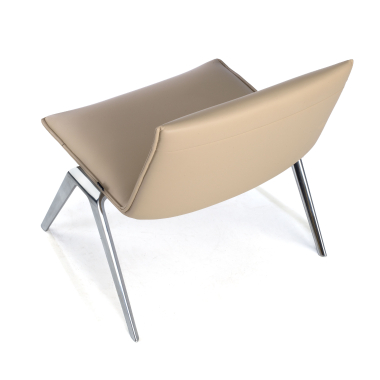 wachtkamerstoel beige paisley kunstleder zonder armleuningen 7