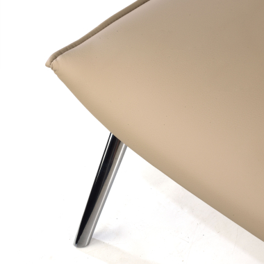wachtkamerstoel beige paisley kunstleder zonder armleuningen 9