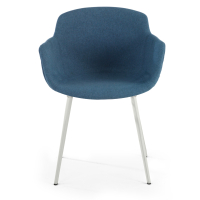 Kantinestoel Laure, 4 poten, metalen frame, gestoffeerd