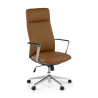 Luxe bureaustoel Belfast, aluminium armleuningen, kunstleer