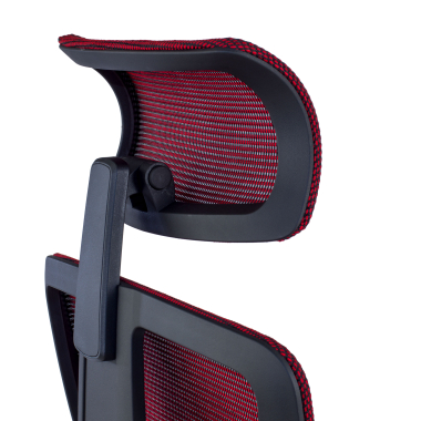 ergonomische bureaustoel rood quick netstof mesh 3d verstelbare armleuningen lumbale steun hoofdsteun 9