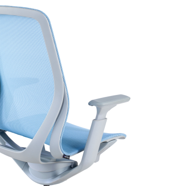 design bureaustoel wit blauw kinet netstof mesh 3d verstelbare armleuningen 9