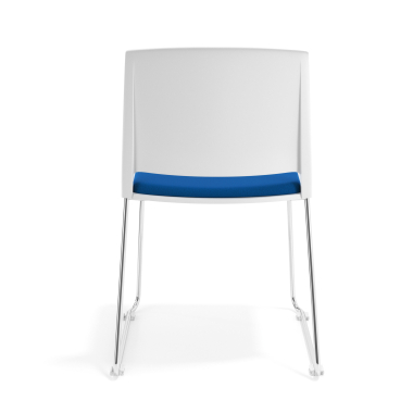 vergaderstoel wit blauw zonder armen gestoffeerd stof zonder armleuningen 5