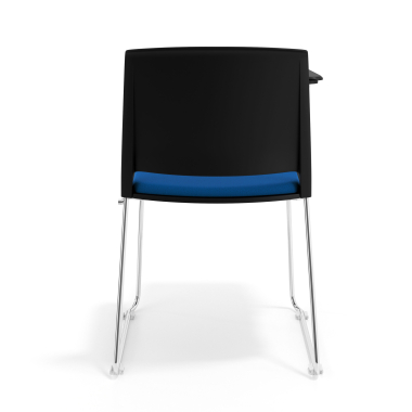 stoel met schrijfblad zwart blauw met schrijfblad gestoffeerd stof zonder armleuningen 4