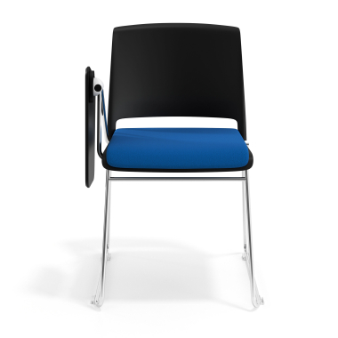 stoel met schrijfblad zwart blauw met schrijfblad gestoffeerd stof zonder armleuningen 6