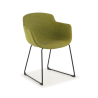 Kantinestoel Laure, 4 poten, metalen frame, gestoffeerd