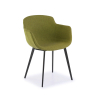 Kantinestoel Laure, 4 poten, metalen frame, gestoffeerd