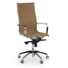 Design bureaustoel Brenton, verchroomd frame, met hoge rugleuning