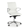 Design bureaustoel Cagliari, met lage rugleuning, leer
