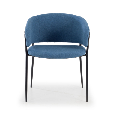 vergaderstoel blauw margot stof vaste armleuningen 3