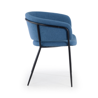 vergaderstoel blauw margot stof vaste armleuningen 4