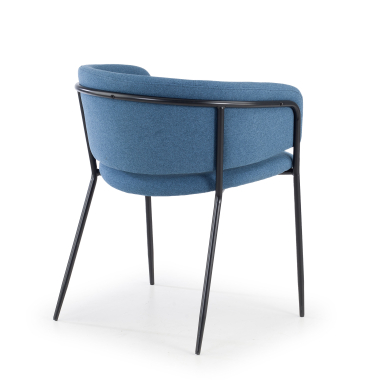 vergaderstoel blauw margot stof vaste armleuningen 5