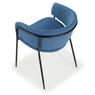 vergaderstoel blauw margot stof vaste armleuningen 7