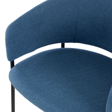 vergaderstoel blauw margot stof vaste armleuningen 8