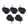 Set bureaustoelwielen, 11x50mm, voor gamestoelen, rubberen oppervlak