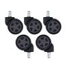 Set bureaustoelwielen, 11x50mm, voor gamestoelen, beschermt de vloer
