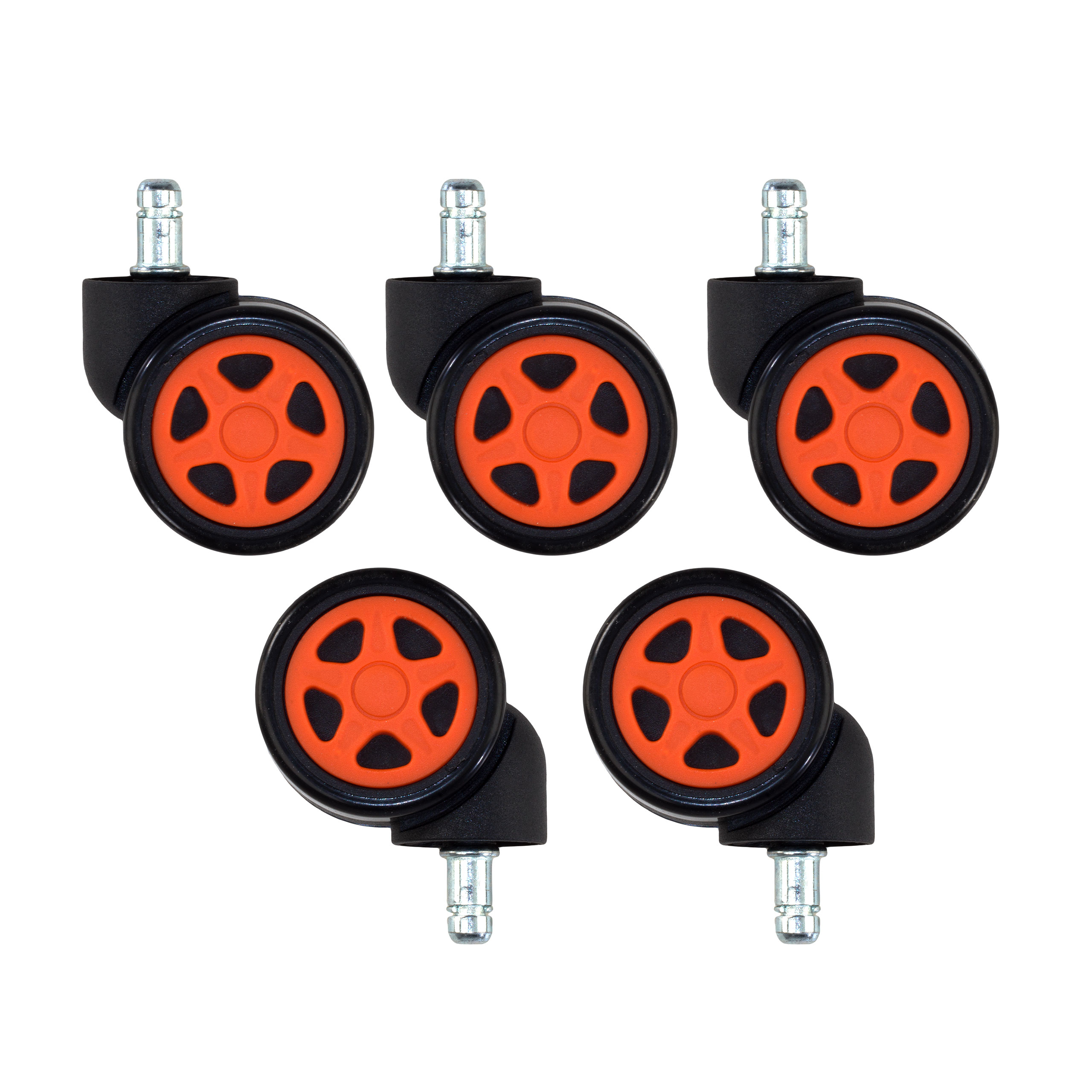 Set bureaustoelwielen, 11x50mm, voor gamestoelen, beschermt de vloer