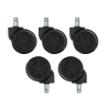 Set bureaustoelwielen, 11x50mm, voor gamestoelen, beschermt de vloer