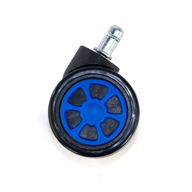 bureaustoelwiel blauw 60mm gaming 3