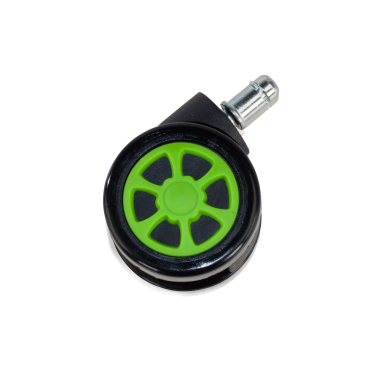 bureaustoelwiel groen 60mm gaming 3