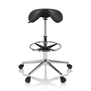 werkkruk zwart ergonomisch kunststof zonder armleuningen 3