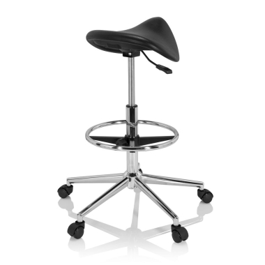 werkkruk zwart ergonomisch kunststof zonder armleuningen 5