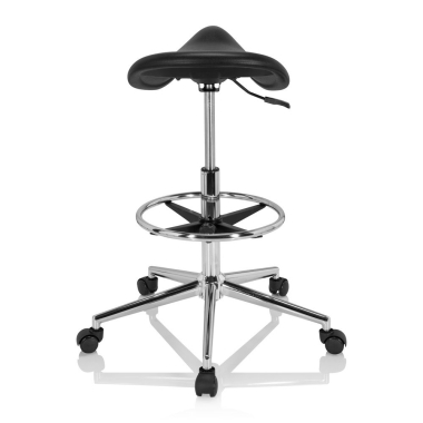 werkkruk zwart ergonomisch kunststof zonder armleuningen 6