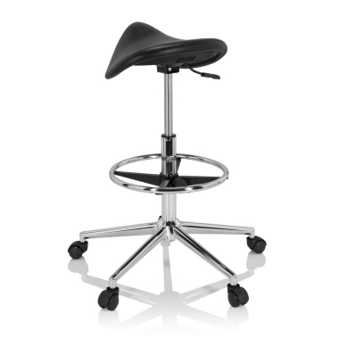 werkkruk zwart ergonomisch kunststof zonder armleuningen 7