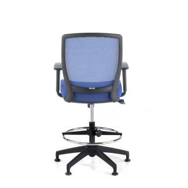ergonomische kruk blauw hocker netstof mesh 1d verstelbare armleuningen 6