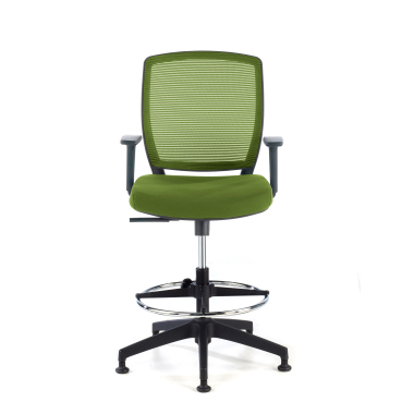 ergonomische kruk groen hocker netstof mesh 1d verstelbare armleuningen 3
