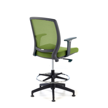 ergonomische kruk groen hocker netstof mesh 1d verstelbare armleuningen 5