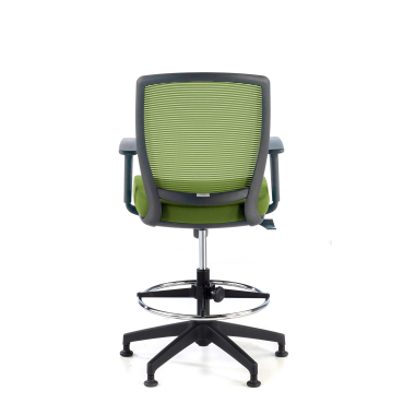ergonomische kruk groen hocker netstof mesh 1d verstelbare armleuningen 6