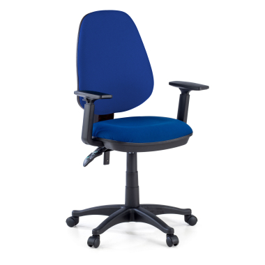 bureaustoel blauw met armen stof 1d verstelbare armleuningen 1