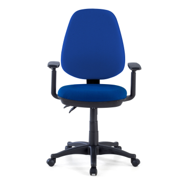 bureaustoel blauw met armen stof 1d verstelbare armleuningen 8