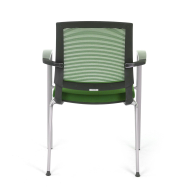 bezoekersstoel groen adam netstof mesh vaste armleuningen 3