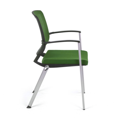 bezoekersstoel groen adam netstof mesh vaste armleuningen 5