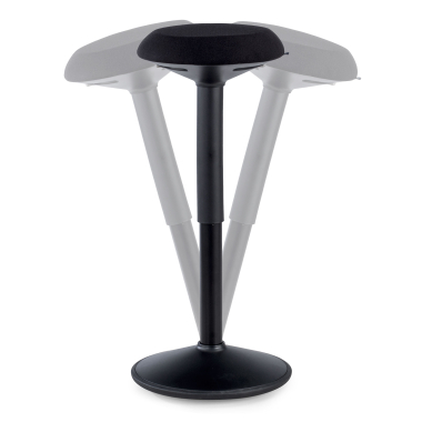 ergonomische kruk zwart activepro stof zonder armleuningen 1