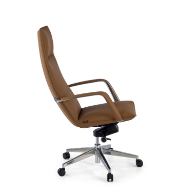 directiestoel beige hamilton kunstleder vaste armleuningen 5