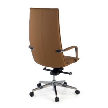 directiestoel beige hamilton kunstleder vaste armleuningen 6