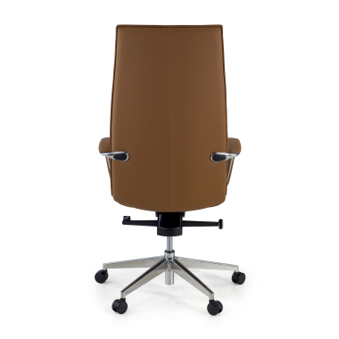 directiestoel beige hamilton kunstleder vaste armleuningen 7