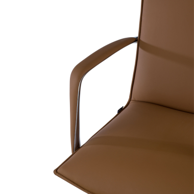 directiestoel beige hamilton kunstleder vaste armleuningen 9