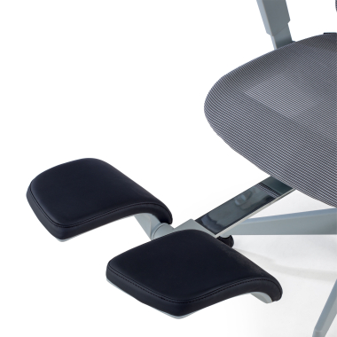 ergonomische bureaustoel grijs met voetensteunen netstof mesh 3d verstelbare armleuningen dubbele lumbale steun hoofdsteun uitschuifbare voetensteun 10