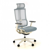 Ergonomische bureaustoel Enjoy White, met hoofdsteun, synchroonmechanisme 210692 - (Outlet)