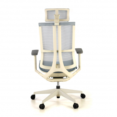 Ergonomische bureaustoel Enjoy White, met hoofdsteun, synchroonmechanisme 210692 - (Outlet)