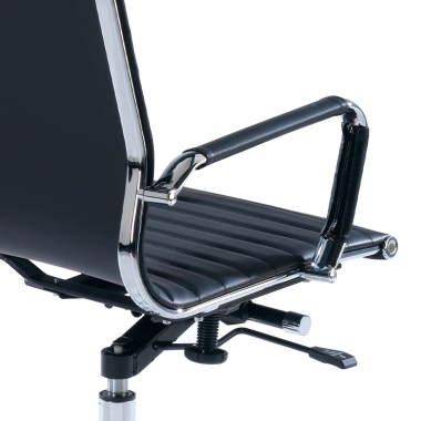 Design bureaustoel Stilo, verchroomd frame, hoge rugleuning 210702 - (Outlet)