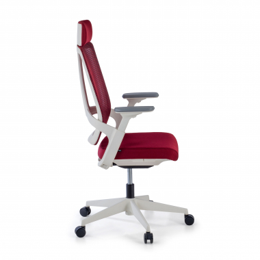 Ergonomische bureaustoel Team White, nieuwste techniek, maximaal comfort 210718 - (Outlet)