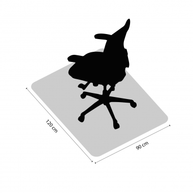 Vloerbeschermer voor bureaustoelen, rechthoekig, van transparant PVC 210722 - (Outlet)